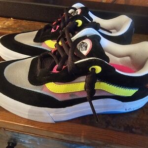Vans Black and Yellow Athletic Shoes